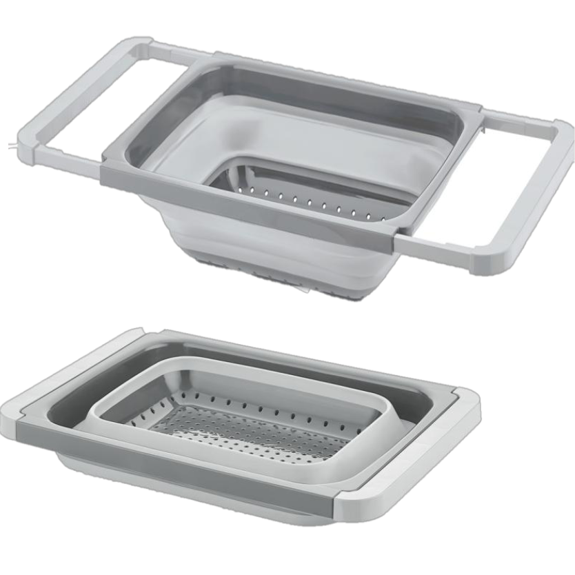 COLLAPSIBLE RECTANGULAR STRAINER-GRAY 6PCS 550*263*120MM