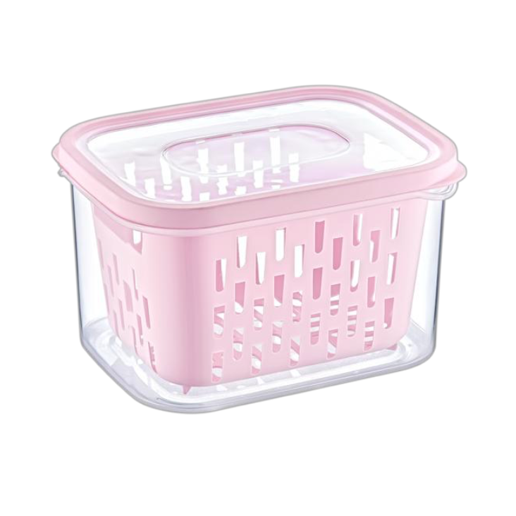 FRESH STORAGE CONTAINER WITH STRAINER (1.6LT) 24PCS 130*168*100MM