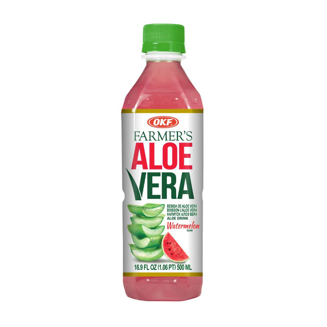 OKF FARMERS ALOE DRINK WATERMELON 20 PCS/16.9 FL OZ (500 ML)