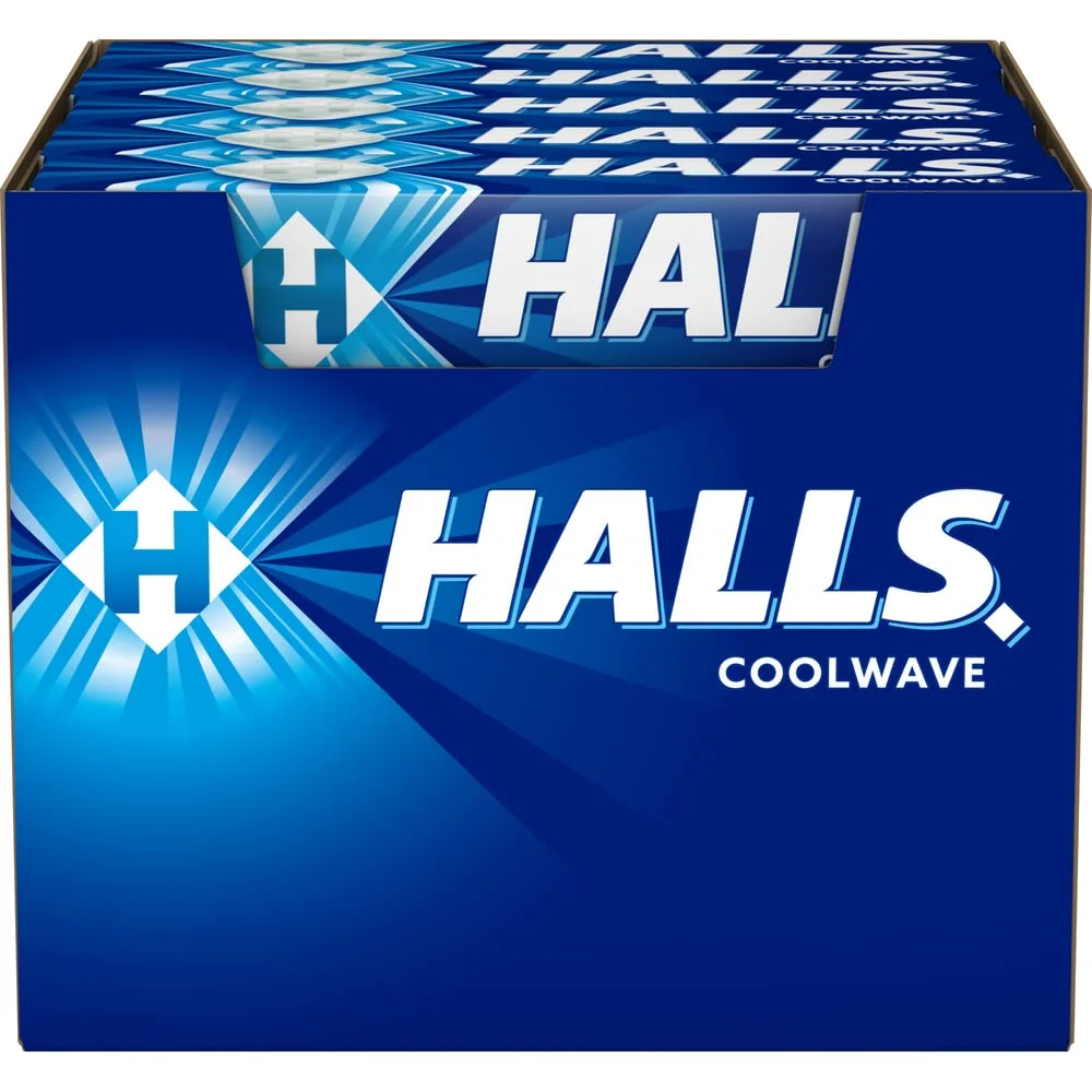 HALLS MENTHOL COOLWAVE 20PCS/33.5GR
