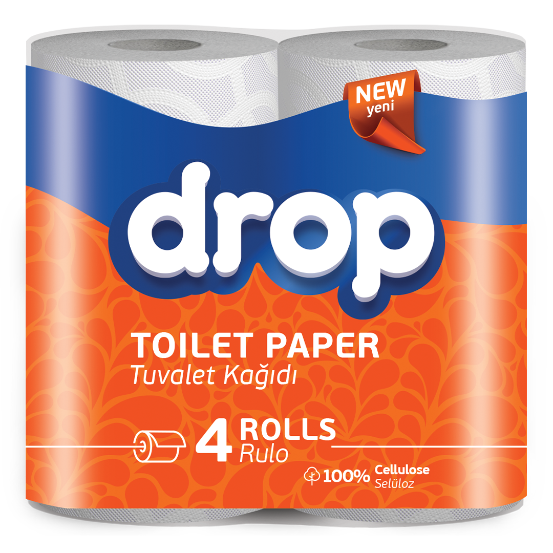 DROP BATHROOM TISSUE 4 ROLLS/12PCS