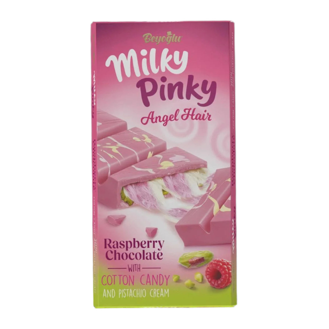 DUBAI CHOCOLATE WITH ANGEL HAIR RASPBERRY WHITE CHOCOLATE 1 PC/7.05OZ (200GR)