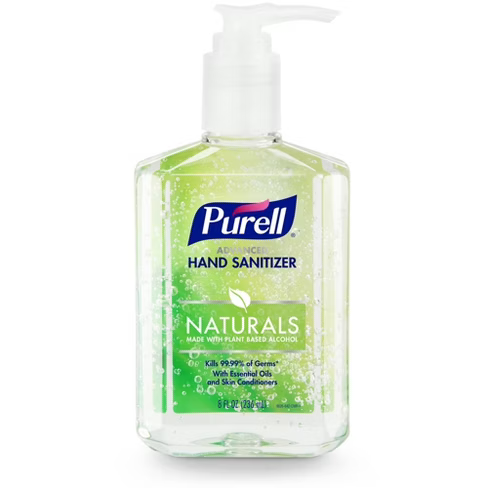 PURELL HAND SANITIZER PUMPS ADVANCED NATURALS 12PCS/8FL