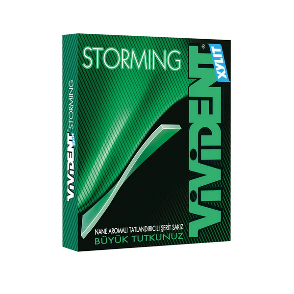 VIVIDENT STORMING MINT GUM 18PCS/1.16OZ(30GR)