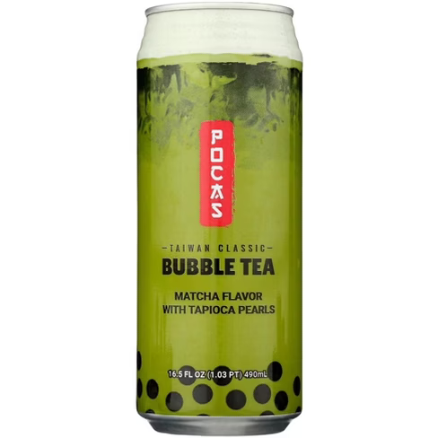 POCAS BUBBLE TEA MATCHA 24 PCS/16.5 FL (490ML)