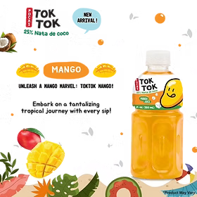 POCAS TOK TOK FRUIT JUICE WITH NATA DE COCO MANGO 12PCS/10.8OZ