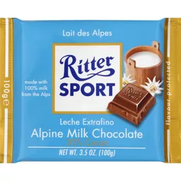 RITTER SPORT ALPINE MILK 30% COCOA 12PCS/3.52OZ(100GR)