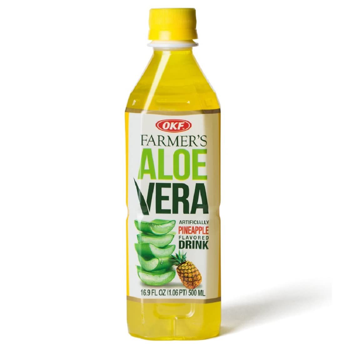 OKF FARMERS ALOE DRINK PINEAPPLE 20 PCS / 16.9 FL OZ (500 ML)