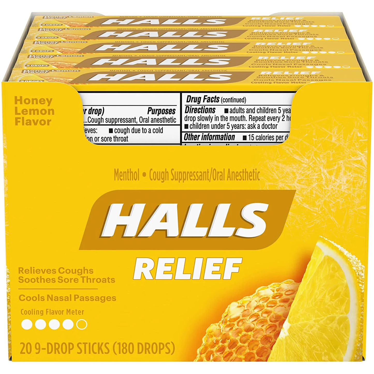 HALLS HONEY & LEMON 20PCS/33.5GR