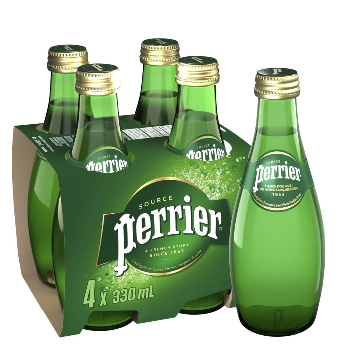 PERRIER SPARKLING NATURAL MINERAL WATER 24PCS/11.15OZ (330ML)