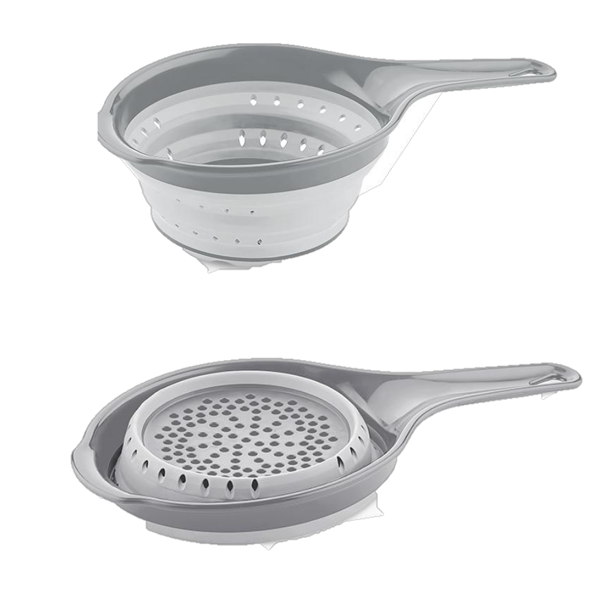 COLLAPSIBLE STRAINER WITH HANDLE NO2 GRAY 12PCS 370*185*87MM