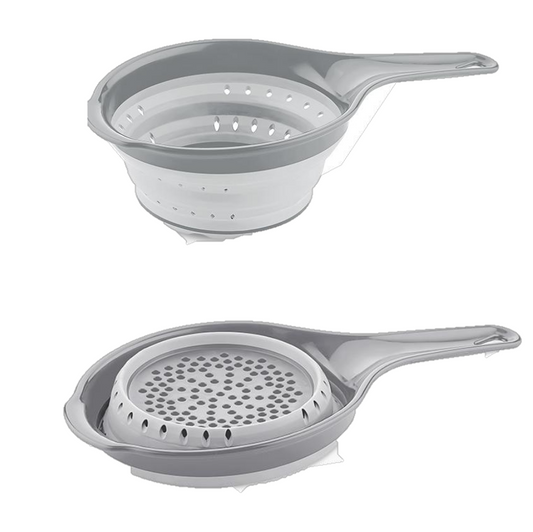 COLLAPSIBLE STRAINER WITH HANDLE NO2 GRAY 12PCS 370*185*87MM