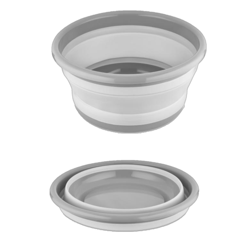 COLLAPSIBLE ROUND WASHING TUB-GRAY 10PCS 300*110*95MM