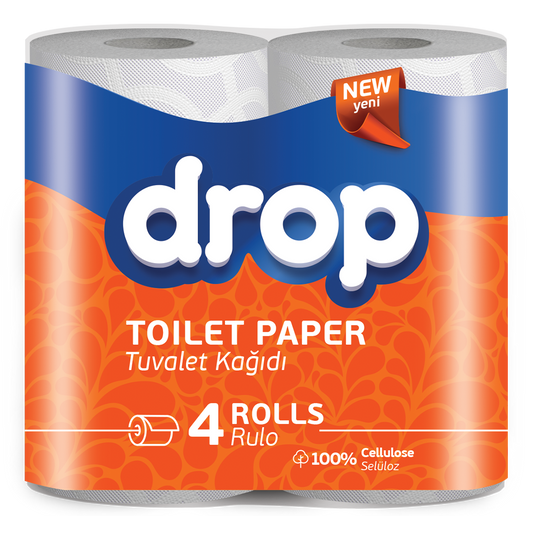 DROP BATHROOM TISSUE 4 ROLLS/12PCS