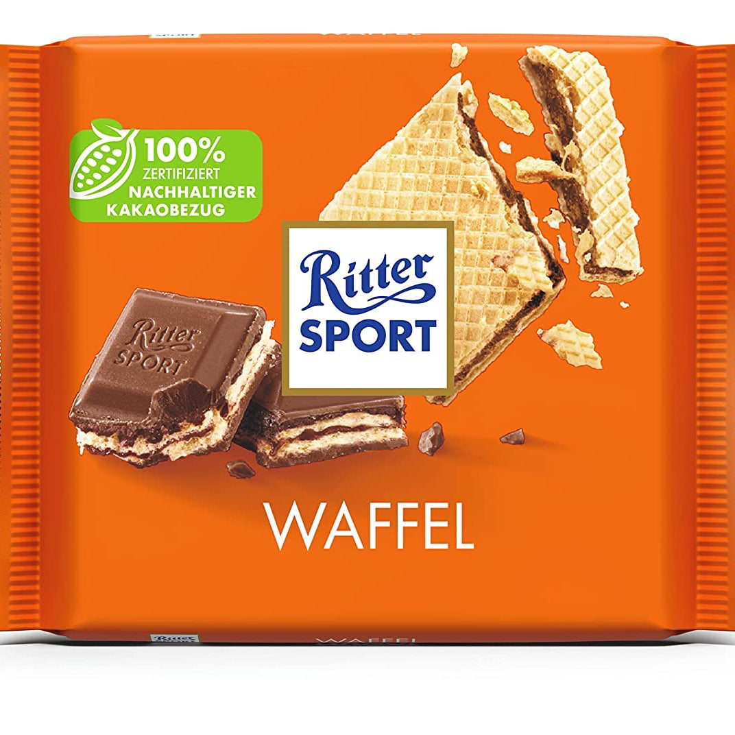RITTER SPORT WAFFLE  10PCS/3.5OZ (100GR)