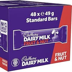 CADBURY DAIRY MILK FRUIT & NUT 48 PCS/1.79OZ(49GR)
