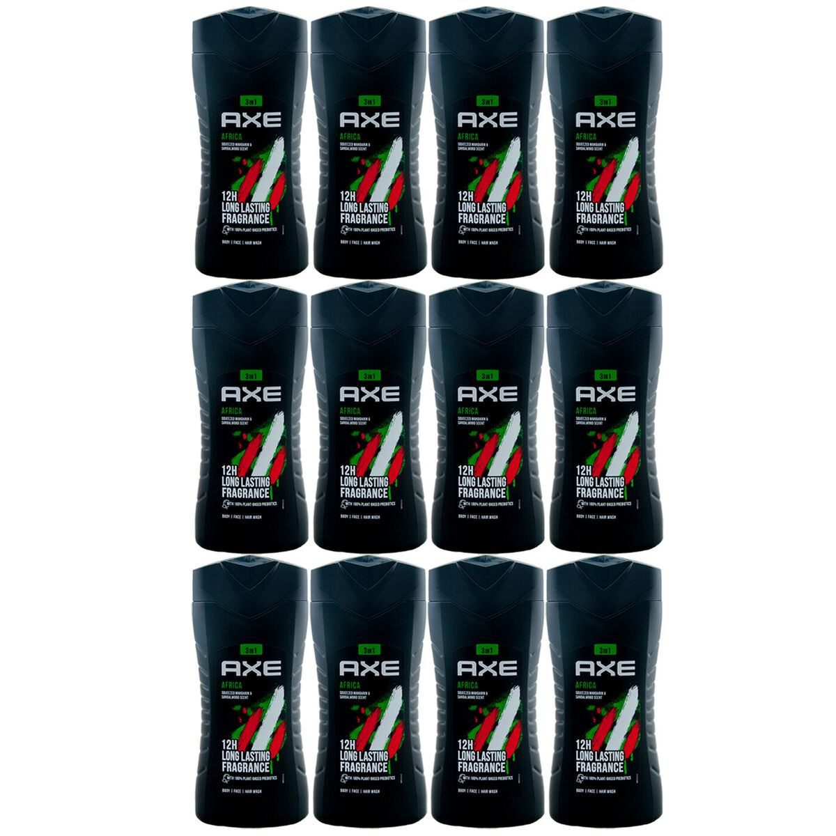 AXE SHOWER GEL AFRICA  12PCS/8.450Z(250ML)