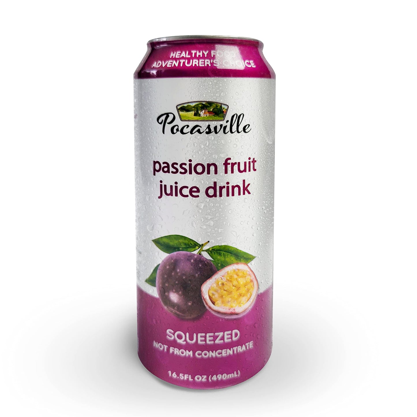 POCASVILLE PASSION FRUIT JUICE DRINK 12 PCS / 16.5 FL (490ML)