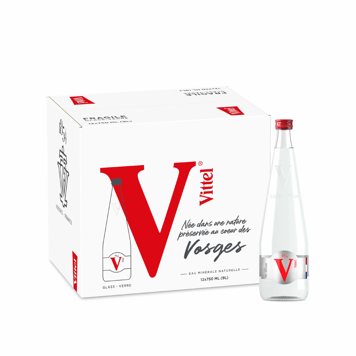 VITTEL MINERAL WATER GLASS 12PCS/750ML