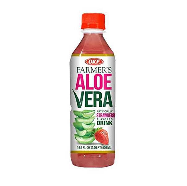 OKF ALOE DRINK STRAWBERRY 20 PCS/16.9 FL OZ (500ML)