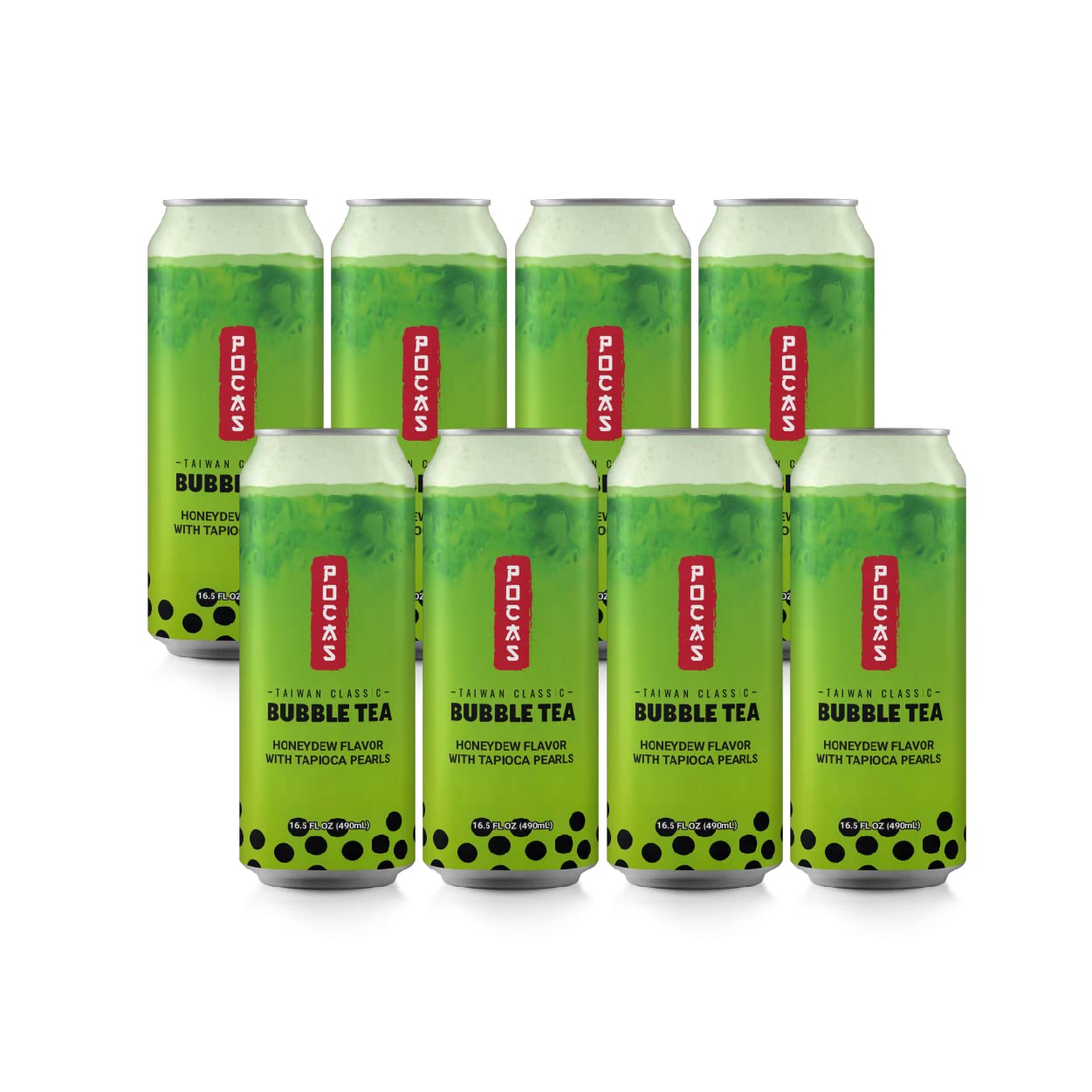 POCAS BUBBLE TEA HONEYDEW 24 PCS /16.5 FL (490ML)