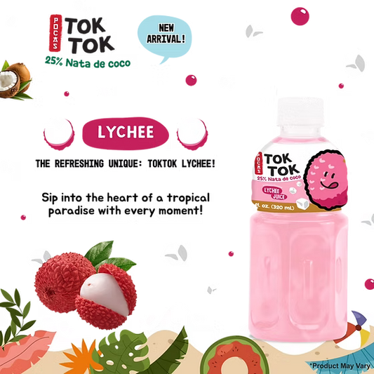 POCAS TOK TOK FRUIT JUICE WITH NATA DE COCO LYCHEE 12PCS/10.8OZ