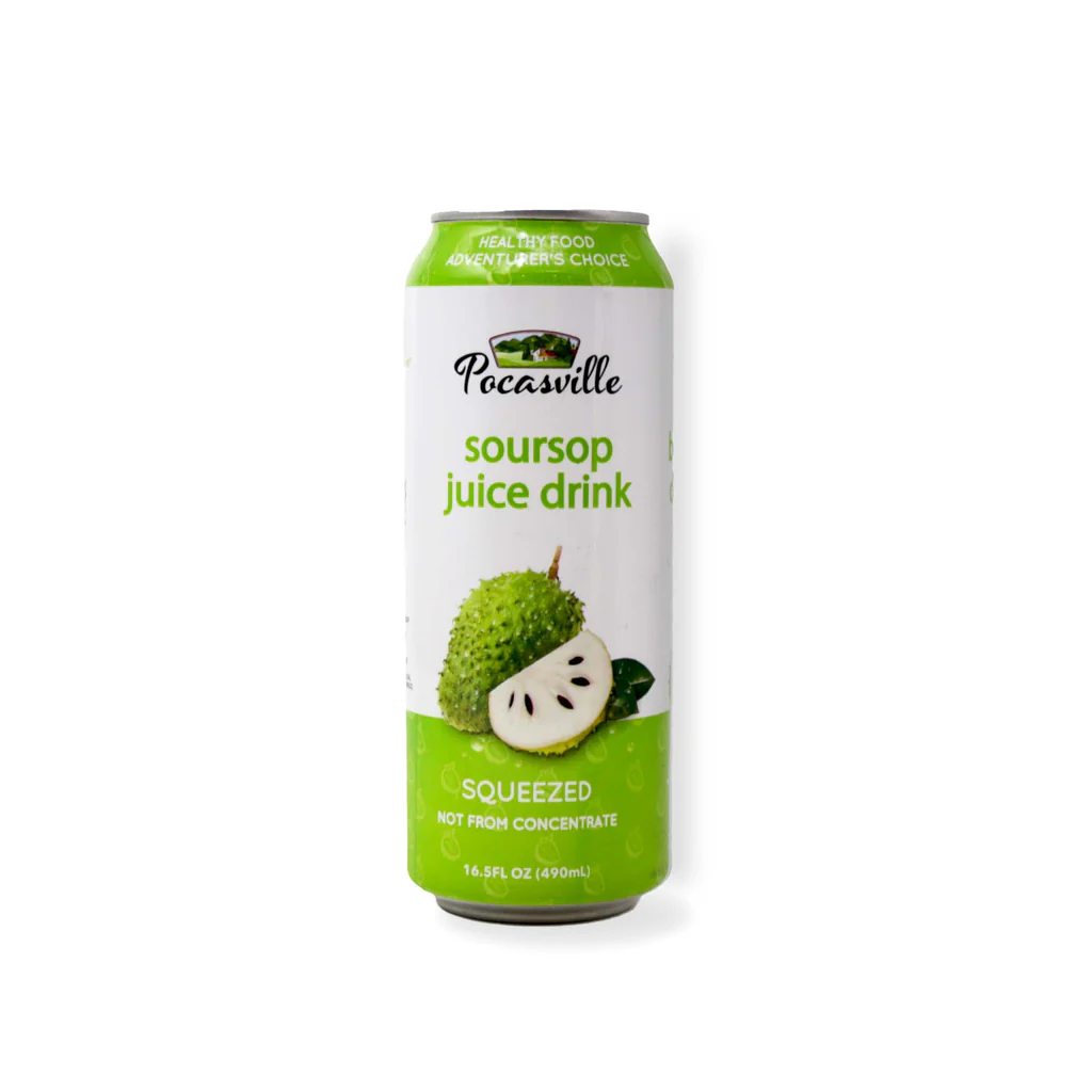 POCASVILLE SOURSOP JUICE DRINK  12 PCS /16.5 FL (490ML)