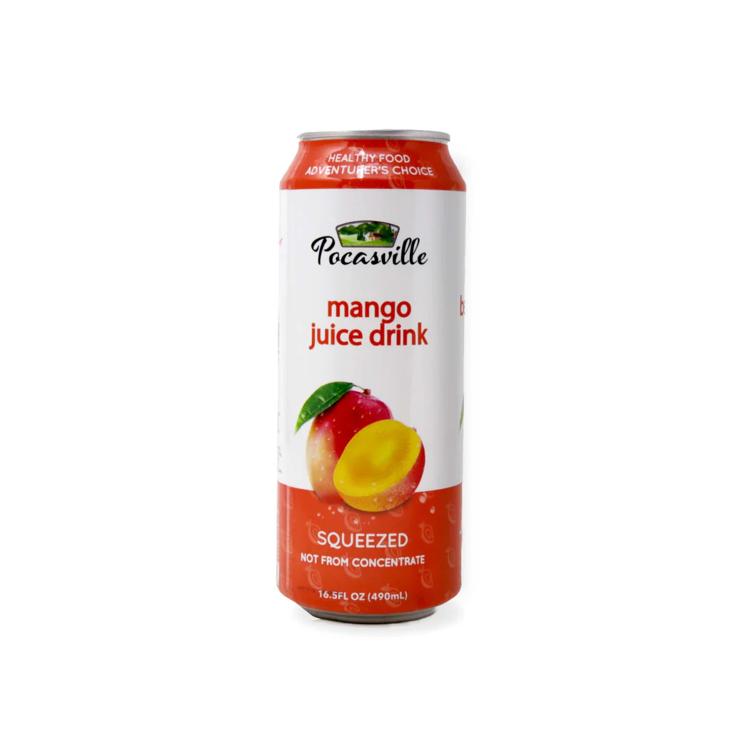 POCASVILLE MANGO JUICE DRINK  12 PCS / 16.5 FL (490ML)